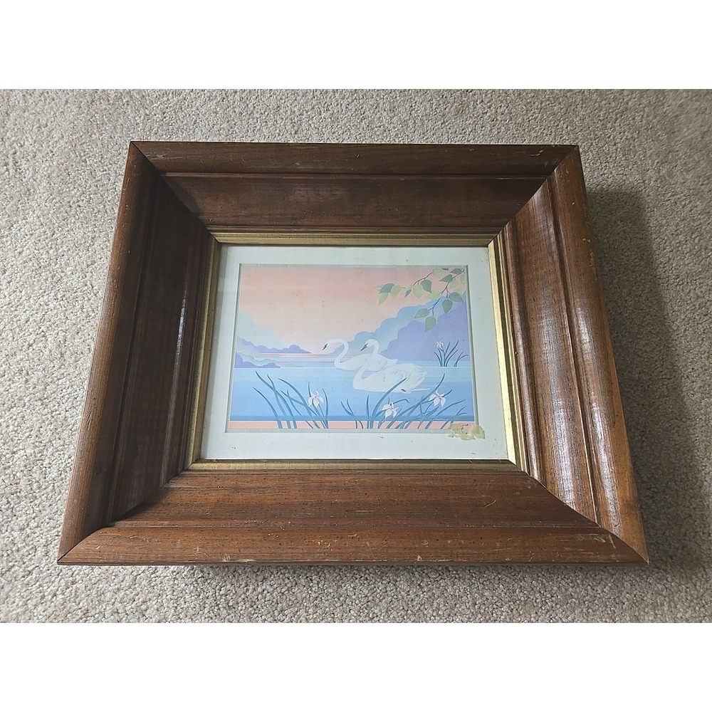 Antique Vintage  Victorian Shadow Box‎ Picture Art Wood Frame 13x15